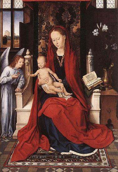 Hans Memling Virgin Enthroned with Child and Angel oil painting image